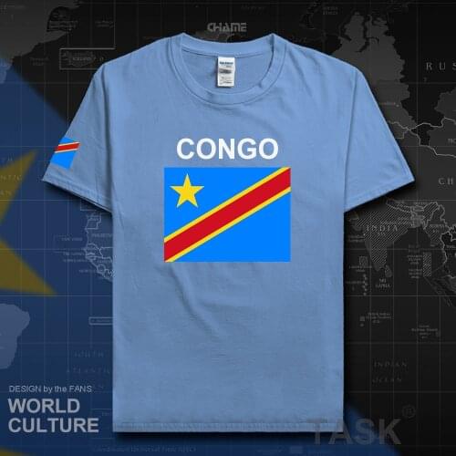 DR Congo men t shirts 2017 jerseys nation team cotton t-shirt gyms clothing tee country tops COD DRC DROC Congo-Kinsha Congolese
