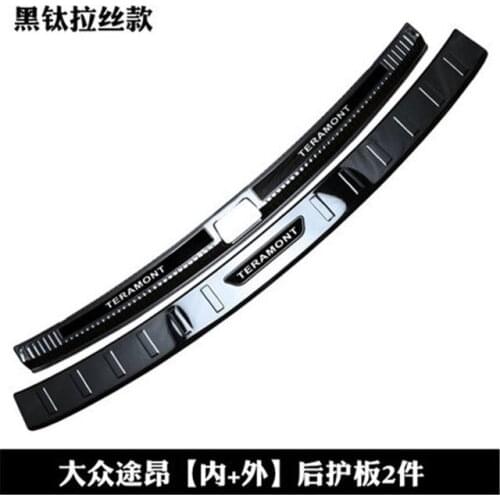 Car styling For Teramont/Atlas 2017 2018 2019 Scuff Plate/Door Sill Rear Bumper Protector Sill Trunk Tread Plate Trim