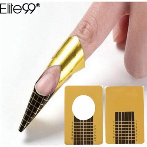 Elite99 20Pcs Nail Forms Tips Acrylic Gel Extension Sticker Nail Art Form Nail Art Guide Form Tips Gel Extension Sticker
