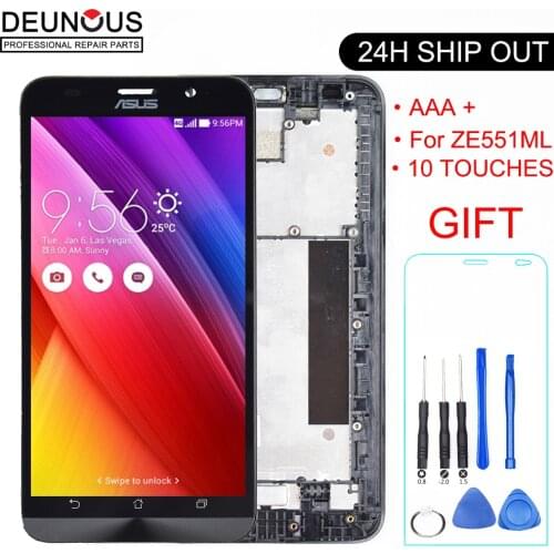 New 5.5 inch panel for ASUS Zenfone 2 ZE551ML LCD Display Touch Screen Frame for ASUS Zenfone 2 ZE551ML Z00AD LCD Replacement