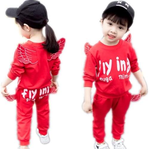 New Boys Girls Tracksuit Spring Autumn Kids Top Leisure T-shirt Pants 2Pcs/Sets Children Clothing Infant Sets Sport Tra suits