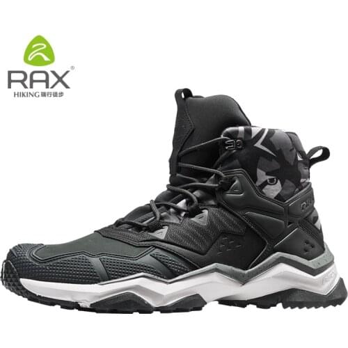 RAX Mens Waterproof Hiking Shoes Mountain Hiking Boots Genuine Leather Men Breathable Waterproof Trekking Shoes Outdoor Man