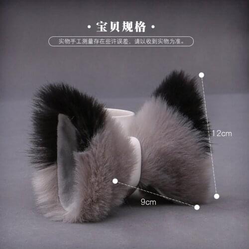 Handmade Cute Furry Animal Beast Ears Hairpin Headwear Wolf Fox Ear Clip Cosplay Props Soft Cat Ears Lolita Girl Hair Accessory