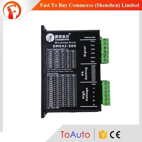 Stepper Drive 2-phase 1~5A 20~50VDC Matching 57mm NEMA23 86mm NEMA34 motor DM542-500 Leadshine