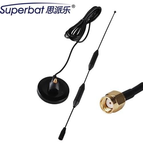 Superbat RP-SMA Plug Connector in Stock 11dBi GSM 3G Antenna 824-960/1920-2170MHz Aerial Signal Booster Magnetic Base 60x400mm