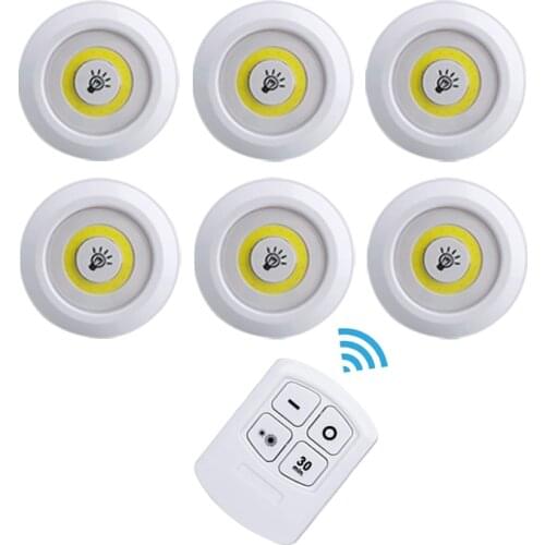 Touch Sensor Led Bulb Light Timing Night Light COB Dimmable Lamp Remote Control Battery Powered Lamps for Closets Wardrobe Stair