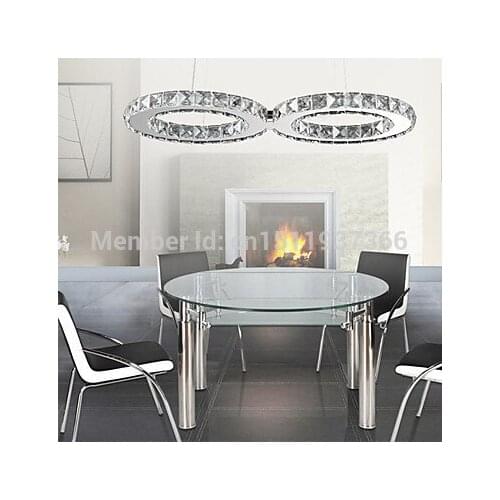 The high quality LED K9 Crystal Bulb Included Led Pendant, Concise Modern Metal Plating 110v 220v