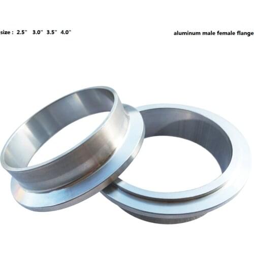 2.5-4.0" High quantity aluminum alloy male and female v band clamp flanges Exhaust pipe V Band Clamp falnge