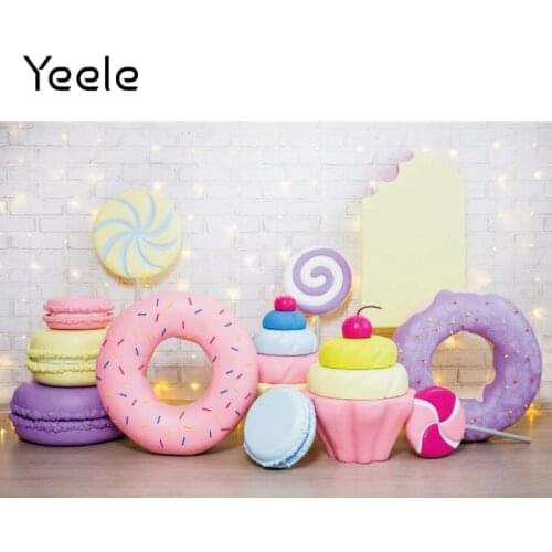 Brick Wall Floor Candy Bar Cake Photocall Baby Portrait Newborn Photo Backdrops Custom Photographic Backgrounds For Photo Studio