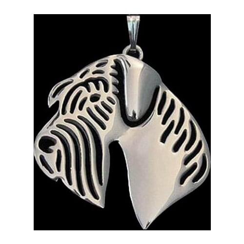 Female Alloy Giant Schnauzer Pendants Metal Dog Shaped Pendants For Jewelry