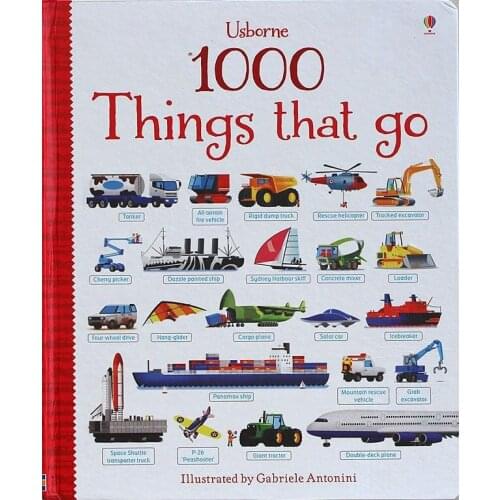 1 pcs 1000 things that go word learning board book famous picture for kids girls gifts Books for children
