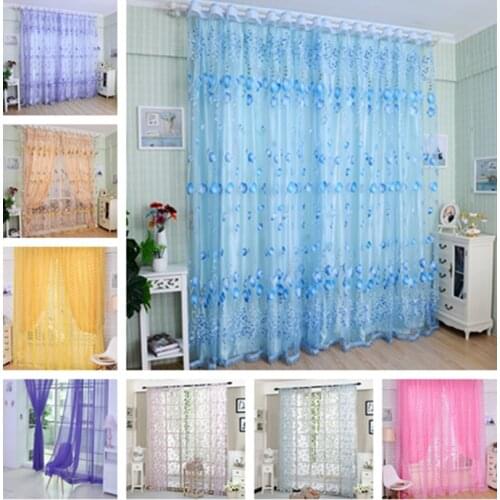 1Pc Modern Tulip Window Screen Living Room Bedroom Door Kitchen Drape Curtain Home Decoration Supplies