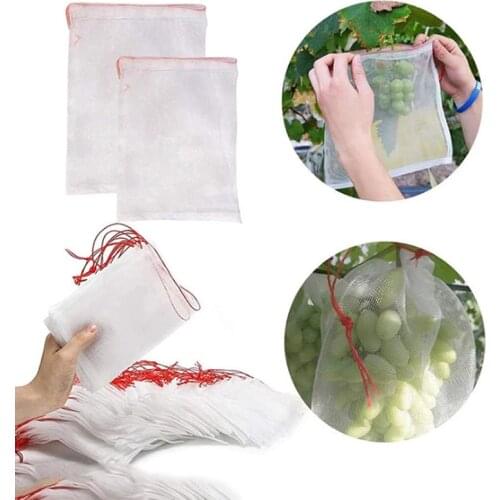 10pcs Garden Netting Bags Fruit Barrier Cover Bags for Grape Fig Flower Seed Vegetable Protection From Insect Mosquito Bug