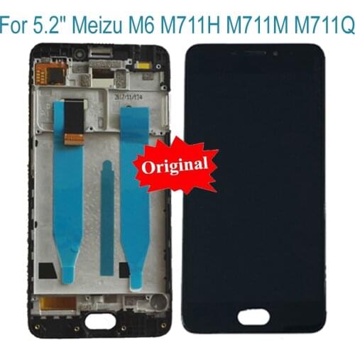 100% test work For Meizu M6 Touch Screen Digitizer + LCD Display For Meizu M6 M711H M711M M711Q 5.2" Cellphone replacement