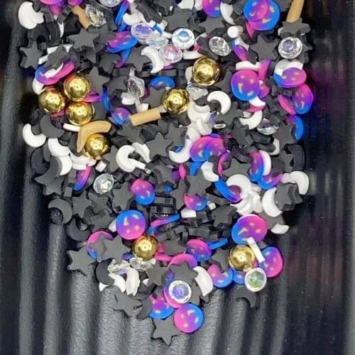 20g Mixed Starry Sky Polymer Hot Clay Slices for DIY Crafts Plastic Klei Mud Particles Slime Filler Nail Art Phone Decoration