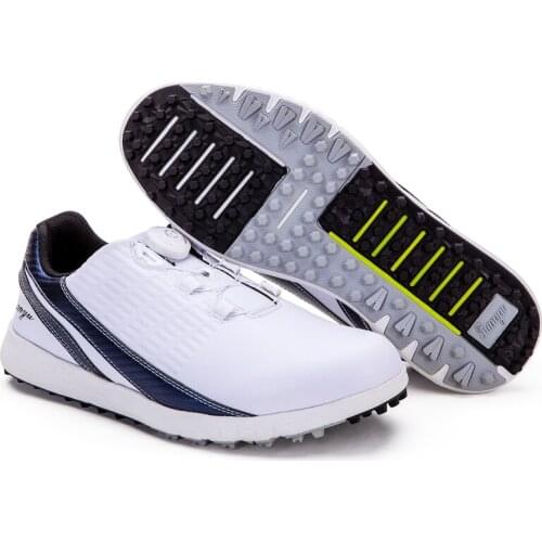 2020 Golf Shoes Men Waterproof Sports Shoes Knobs Buckle Shoes Male Breathable Anti-Slip Sneakers 39-44 D9110