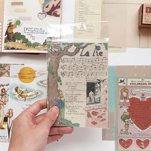 50sheets/Pack Retro Style Food Paper DIY Scrapbooking Multipurpose Nice Gift School Office Stationery Handbook Decoration