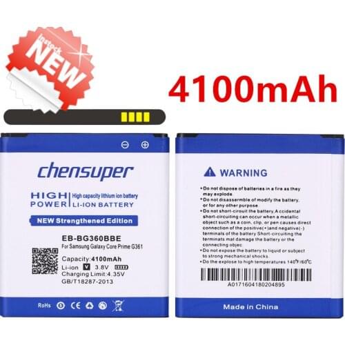 4100mAh EB-BG360BBE EB-BG360CBC Battery for Samsung Galaxy Core Prime G361 G3608 G3606 G3609/Galaxy J2 Win 2 Duos TV G360BT