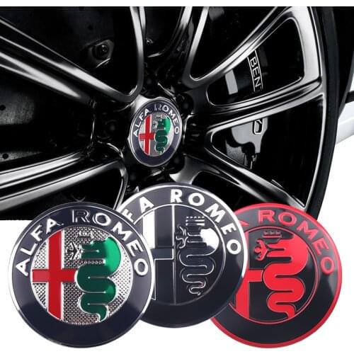 Car-styling 4pcs 56mm Auto Wheel Center Hub Caps Badge Decorative Sticker For Alfa Romeo Giulietta Spider GT Giulia Mito 147 156