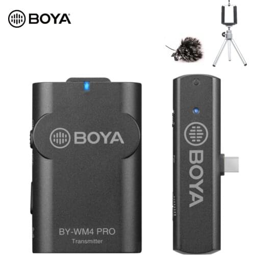 BOYA BY-WM4 PRO K3 K5 Wireless Microphone System Smartphones Video Mic for IOS Android tablets Laptops iPhone X 11 max 2.4GHz