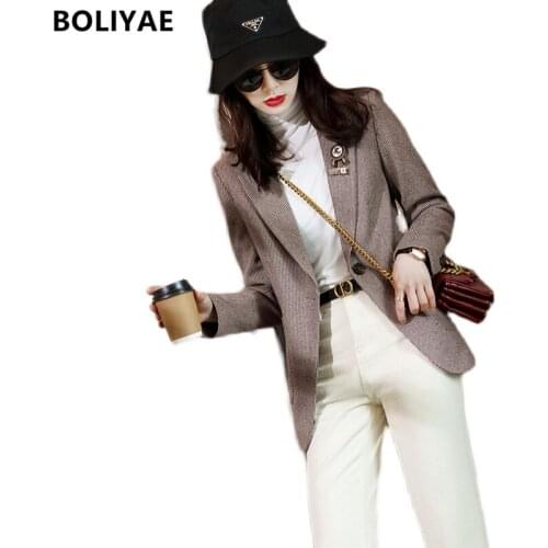 BOLIYAE Women's Long Blazers