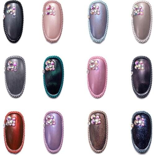 50/100cm 0.8-2.0mm Gold Silver Black nail chain Falt Fashion metal Tiny Chain Tips Nail Art Decorations Diy Jewelry Accessories