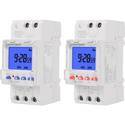 Electronic Weekly 7 Days Programmable Digital Timer Switch Backlit LCD Time Relay DIN Rail Mount AC 85-265V dropshipping