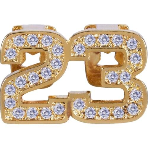 Halloween Number 23 Hip Hop Glitter Hollow Teeth Caps Mouth Grills Gold And Silver Color Joker Grill