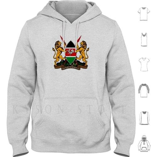 Kenya Coat Of Arms Hoodies Long Sleeve Harambee Kenya Kenya Flag Kenya Emblem Kenya Coat Of Arms Nairobi Kenyan