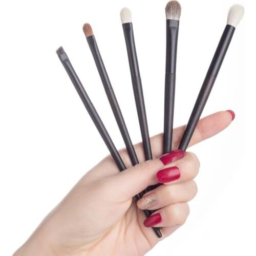 Professional Handmade Makeup Brushes Saikoho Goat Hair Synthetic Fiber Eye Shadow Blending Eyebrow Brush Ebony Make Up Brush
