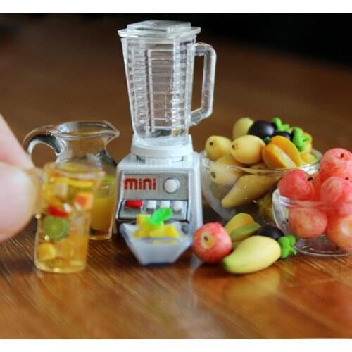 1:12 Scale Miniature Dollhouse Fruit Mango Jucier Mini Simulation Food for Doll Pretend Play Kitchen FurnitureToy