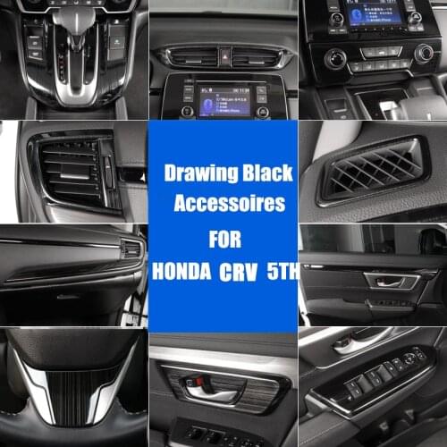 World Datong Drawing black Interior Stainless steel Decoration Cover Trim For Honda CRV CR-V 5TH Hybird 2017 2018 2019