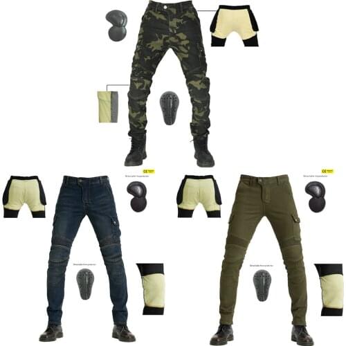 Outdoor riding motorcycle jeans Kevlar thickened jeans protective gear equipment protection safety pants