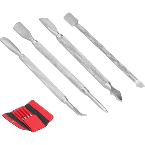 Stainless Steel Nail Pusher Stainless Steel Nail Cuticle Pusher Cuticle Trimmer Remover Set Manicure Tool Steel Pusher