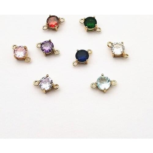 New arrival! 12x8mm 50pcs Copper/Crystal Round shape Connector for Earring DIY Making, Jewelry Accessories Findings & Component