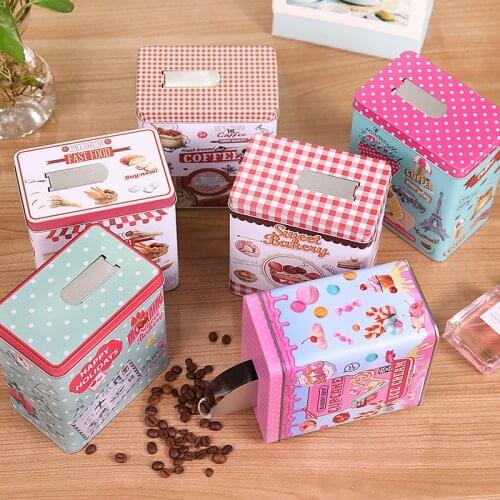 NEW Creative Metal Funnel Storage Box Suger Coffee Tea Sealed Storage Container Cans Kitchen Organizer Spice Box