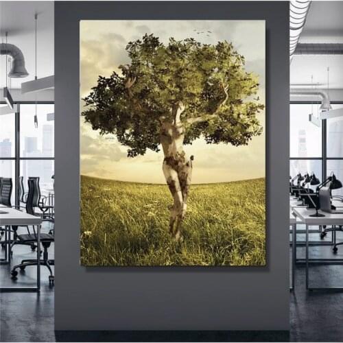 Canvas Prints Poster Home Decoration Humanoid Tree Beautiful View Paintings Wall Art Picture Modular Living Room No Framework