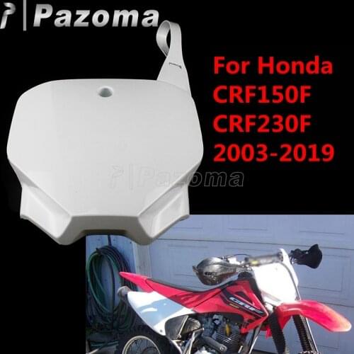 Motorcycle Motocross MX Enduro Dirt Bike Plastic Fairing Front Number Plates Name Panel For Honda CRF150F CRF230F 2003-2019