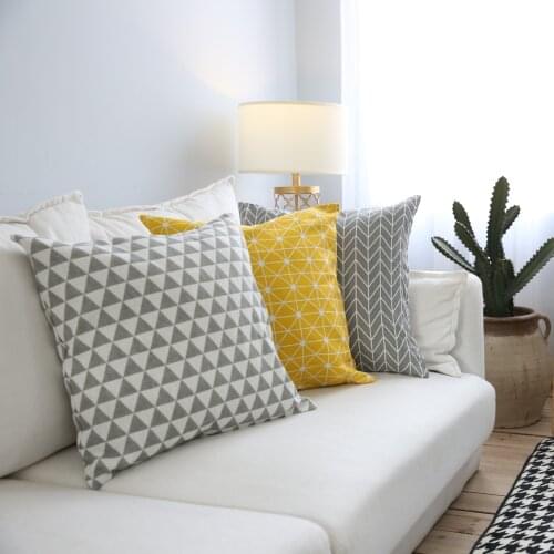 Geometric Art Simple Sofa Throw Pillow Pillow Cushion Lattice Throw Pillow Model Room Throw Pillow Without Core
