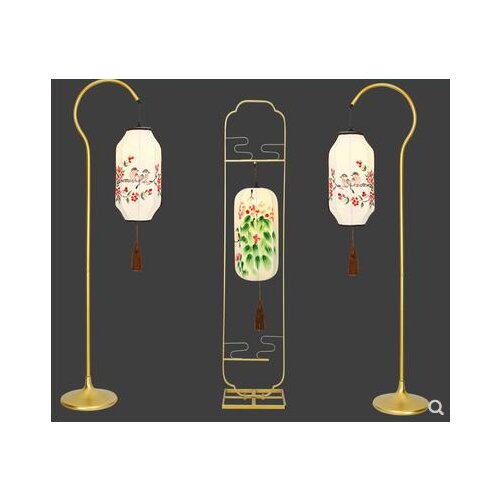 Wedding props Chinese style street guide wedding court hook road guide Chinese style antique gold hook lantern road guide