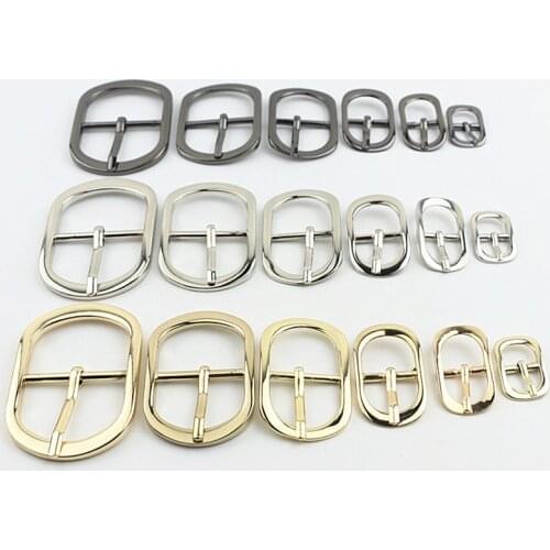 Metal Duty Hand Bag Shoe Strap Belt Web Adjust Roller Pin Buckle Snap Rectangle Ring Leather Craft Repair Thickness