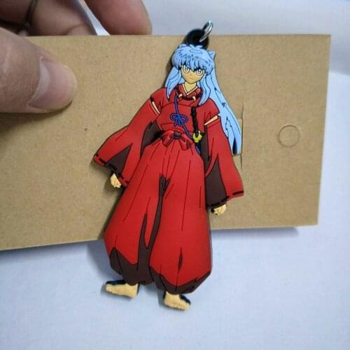 Rubber Anime Cartoon Yakuza Keychain Comics Theme Single Sided Keyring Jewelry Cute Car Keyholder Accessory For Friends NEW