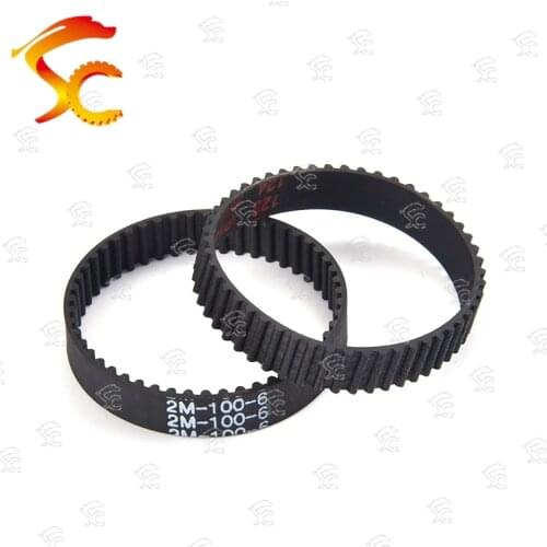 2pcs GT2 100 6 belt closed loop rubber 2GT-100-6 timing belt Teeth 50 Length 100mm width 6mm for 3D printer