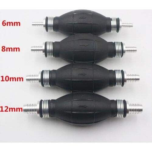 6mm/8mm/10mm/12mm Hand Fuel Pump Line Rubber Aluminum Hand Primer Bulb diesel oil transfer petrol for Car Boat Marine Outboard