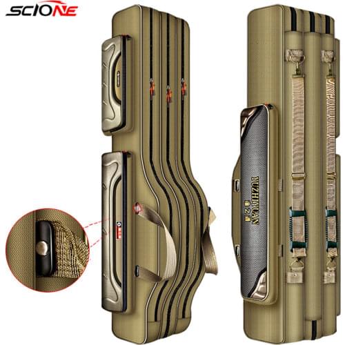 Fishing Bags 2/3/4 Layers 100/120 CM Multifunctional Fishing Rod Bags Case Fishing Tackle Bag Canvas Fishing Reel Gear XA139G