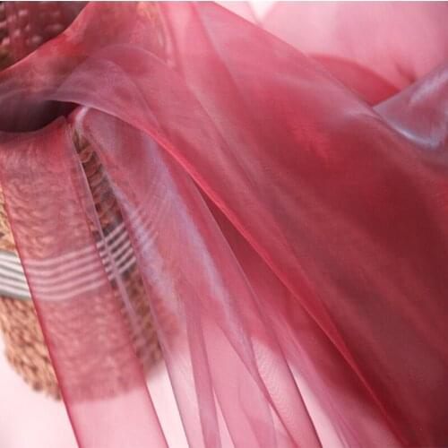Super density organza gradient symphony fabric for wedding headdress light and soft tulle lace fabric