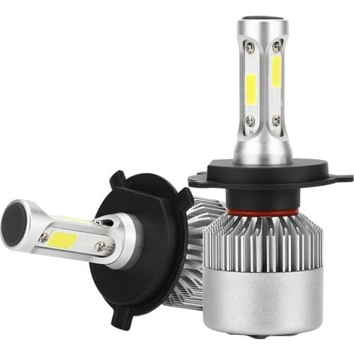 Super bright Auto Car H3 H11 H7 H4 H1 LED Headlights 6500K Cool white 72W 8000LM COB Bulbs Diodes Automobiles Parts Lamp