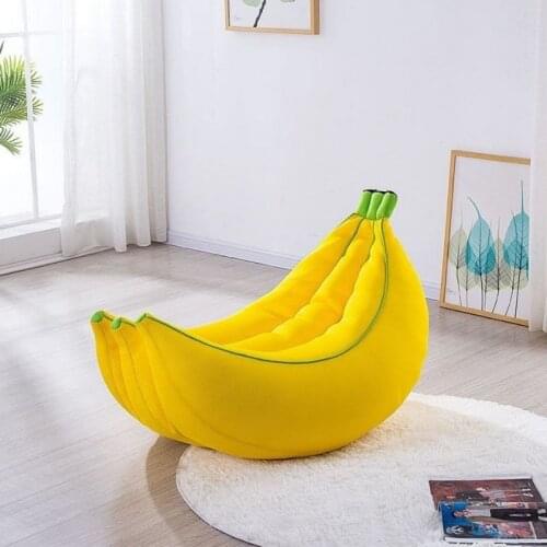 Fabric lazy sofa banana tatami bean bag cute girl single removable and washable mobile small sofa l shape sofa