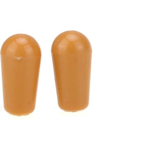 Musiclily Pro Metric Thread Guitar 3 Way LP Toggle Switch Tips Pickup Selector Switch Knobs for EPI Les Paul, Amber (Set of 2)