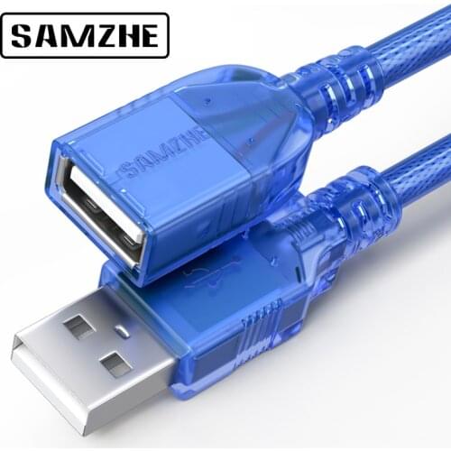 SAMZHE USB 2.0 Extension Cable Flat Extend Cable AM/AF For PC TV PS4 Computer Laptop Extender